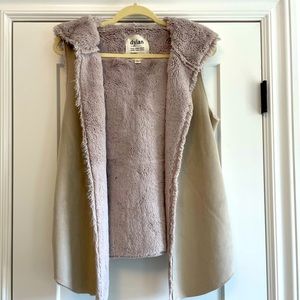 dylan Suede Hooded Vest